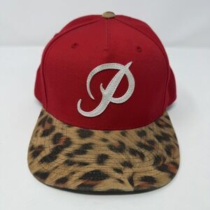 Starter Phillies Hat Cap Snap Back The Natural MLB Leopard Brim Red